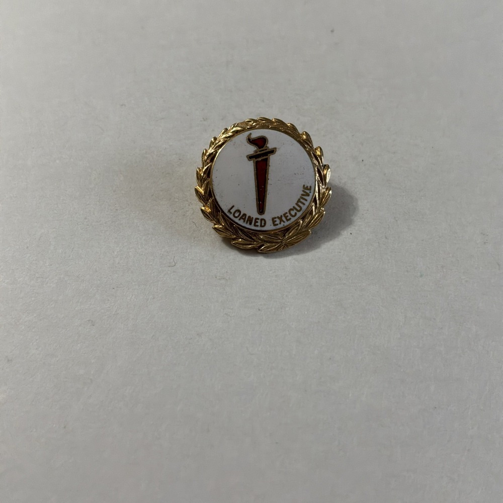 United Way Loaned Executive Gold-Tone Vtg Lapel Pin Brooch Pinback Tie Tac